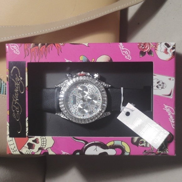 Ed Hardy Black and Silver Watch NEW - Picture 1 of 4